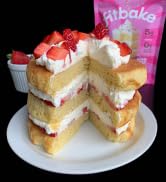 FitBake Yellow Cake Baking Mix and Vanilla Frosting Bundle | 2 Cake Mixes and 2 Frosting | 0g to 2g Net Carbs Per Serving | Keto Friendly Low Carb Food | Gluten Free Desserts | No Added Sugar