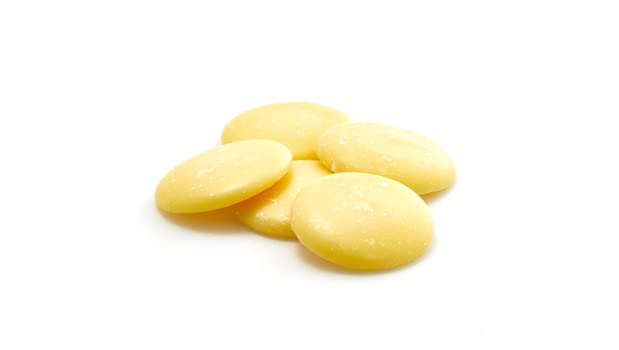 Yupik Organic Cocoa Butter Wafers 2.2 lb (35.2 oz) Vegan Gluten-Free GMO-Free Dairy-Free Kosher Pure Cocoa Butter No Additives Melts Smoothly Ideal for Baking Snacking Molding &amp Toppin