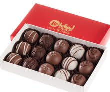 Signature Holiday Truffles (15 Pieces) – Red Box – Vegan Allergy-Friendly Kosher – Dairy Free Peanut Free Tree Nut Free Egg Free Soy Free Gluten Free Sesame Free – No Artificial Colors or Flav