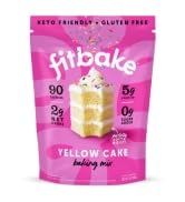 FitBake Yellow Cake Baking Mix and Vanilla Frosting Bundle | 2 Cake Mixes and 2 Frosting | 0g to 2g Net Carbs Per Serving | Keto Friendly Low Carb Food | Gluten Free Desserts | No Added Sugar
