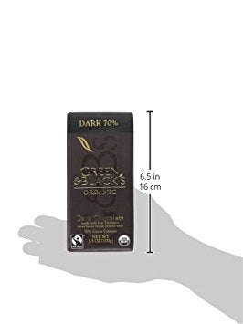 Green &amp Black's Organic 70% Dark Chocolate Candy Bars 3.5 Ounce (Pack of 6)
