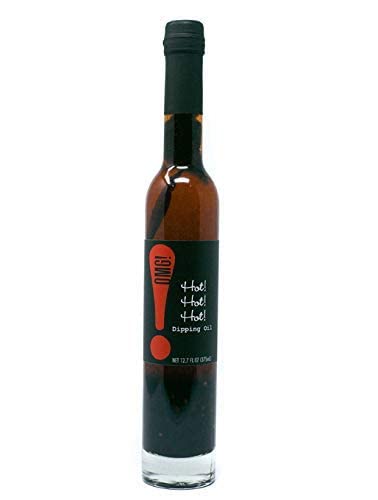 OMG! Gourmet Hot Garlic Dipping Oil | As found in Pike Place Market (Delicious Perfect for breads veggies salads and marinades) 375ml/12.7oz