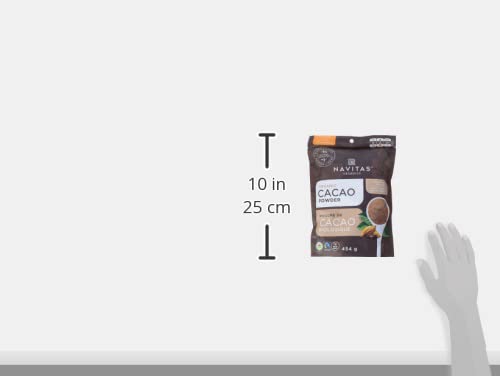 Navitas Organics Cacao Powder Bags 30 Servings 1 Pound (Pack of 1) 16 Ounce