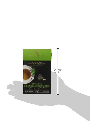 Wissotzky the Signature Collection Tea Timeless Green Tea with Nana Mint 16 Count (Pack of 6)