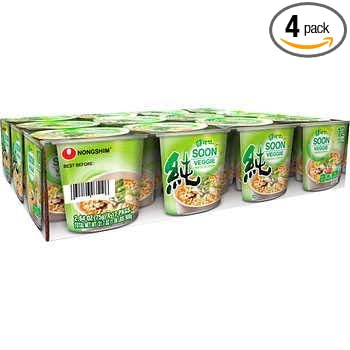 Nongshim Soon Veggie Noodle Soup 2.64 oz 12 ct - SET OF 4