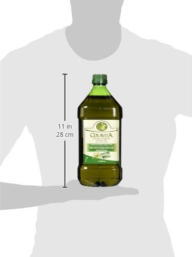 Mediterranean Extra Virgin Olive Oil 68 Oz Plastic Jug - Cold Pressed Italian Import by Colavita