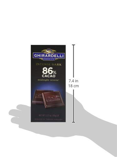 Ghirardelli Intense Dark Midnight Reverie Chocolate Bar 3.17 Ounce (Pack of 12)