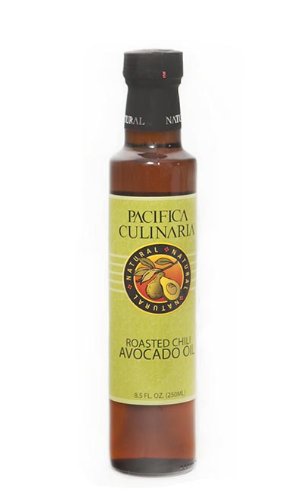 Pacifica Culinaria COLD PRESSED Extra Virgin Avocado Oil Made in USA 8.5 fl oz (250ml) Bottle (Roasted Chili Avocado Oil)