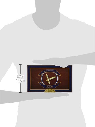 Madelaine Solid Premium Milk Chocolate Cigar Gift Box - Made with Fresh Milk Cocoa Bean &amp Swiss-Formulated Chocolate - Ideal for Father's Day - 24 Count Individually Wrapped in an Elegant Hard Bo