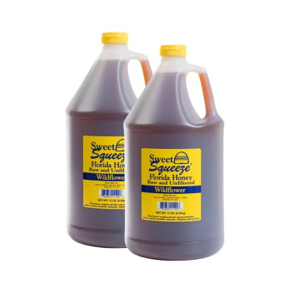 Buzzn Bee Raw Florida Honey - Unpasteurized and Unfiltered (Wildflower 12 Pound (Pack of 2))