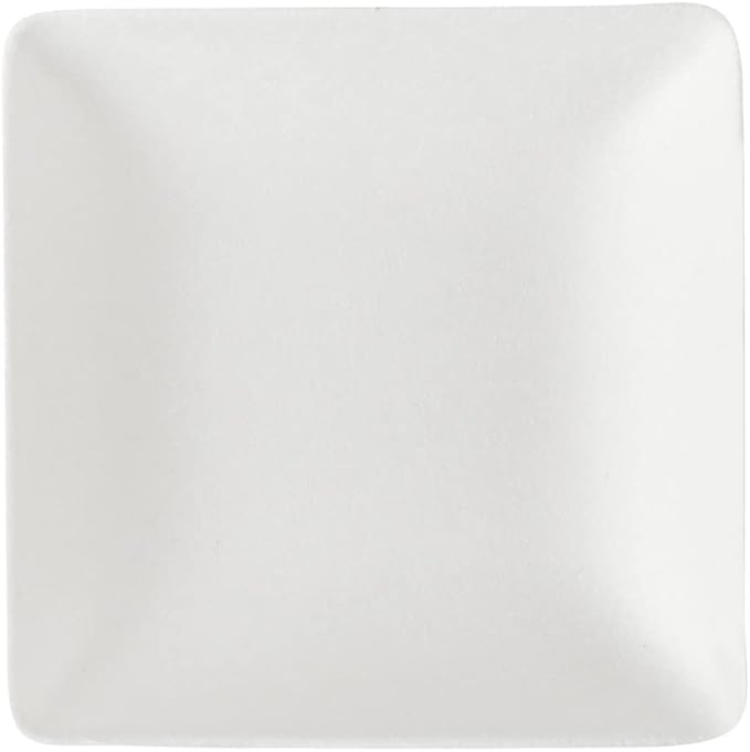 Restaurantware Pulp Safe No PFAS Added 2.6 x 2.6 Inch Mini Square Plates 100 Disposable Plates - Home Compostable Microwavable And Freezable White Bagasse Plates For Hot And Cold Foods