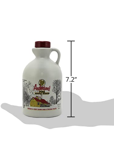 Anderson's Maple Syrup Inc. Very Dark in 32 oz. plastic Jug brown