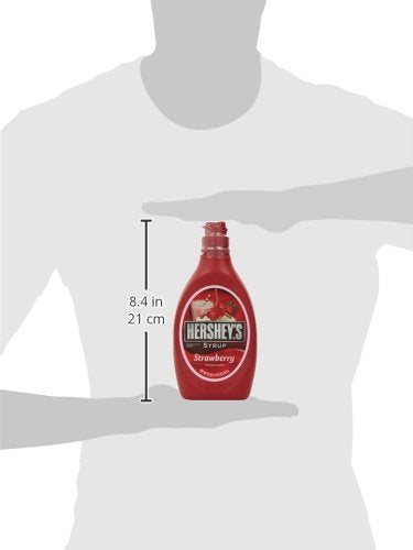 HERSHEY'S Strawberry Syrup 22 Ounce (Pack of 6)