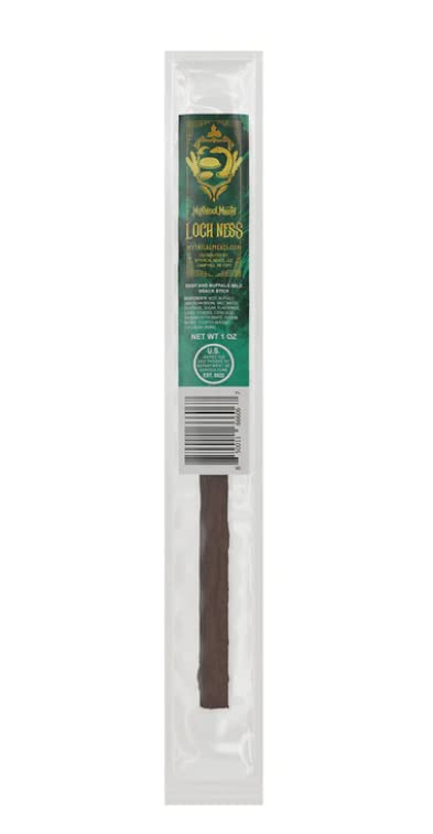 Mythical Meats Original Flavor Loch Ness Monster 12-Pack Snack Sticks – Beef &amp Buffalo – Dried &amp Dehydrated Meats Seasoned to Perfection – High Protein Snacks