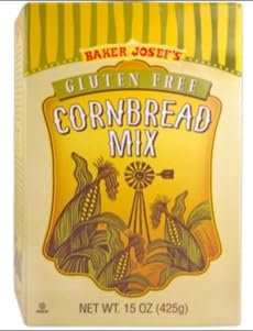 Gluten Free Cornbread Mix by Baker Josefs - 15 Oz Box - Pack of 4