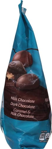 DOVE PROMISES Mixed Stand-up Pouch Easter Candy Individually Wrapped Chocolate Easter Basket Stuffers Milk Dark and Caramel &amp Milk Chocolate Pack 22.6-ounce bag