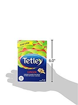 Tetley USA Tea Ginger 72-Count Tea Bags (Pack of 3) Brown (30543)