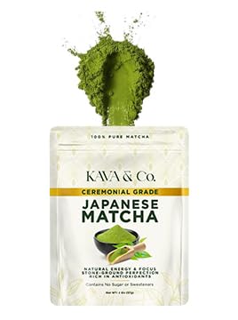 Kava &amp Co. Ceremonial Grade Japanese Matcha Green Tea Powder