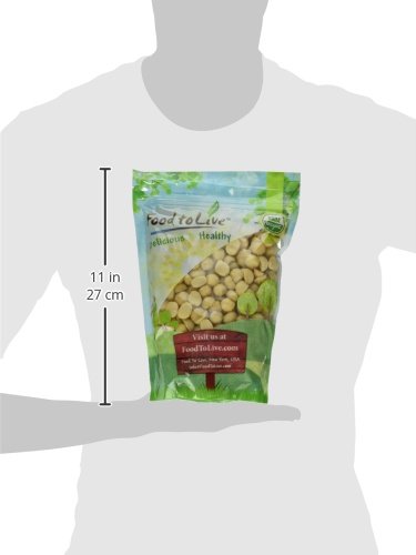 Food to Live Organic Whole Macadamia Nuts 2 Pounds – Non-GMO Raw Shelled Unsalted Kosher Vegan Bulk. Keto Snack. Buttery Flavor. Good Source of Fiber Healthy Fats. Perfect for Desserts.