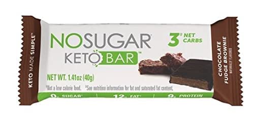No Sugar Keto Bars - Variety Pack (Chocolate Peanut Butter Fudge Brownie Coffee Crunch Cinnamon Bun) - Low Carb No Sugar Keto Snack Food with Keto Friendly Macros (24 x 1.41oz bars)
