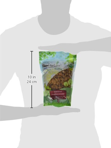 Food to Live - Organic Imported Raw Almonds 1 Pound Non-GMO Whole No Shell Unpasteurized Unsalted Vegan Kosher Keto-Friendly.