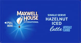 Maxwell House light_roast International Cafe Iced Hazelnut Latte Instant Coffee (3.42 oz Boxes Pack of 8)