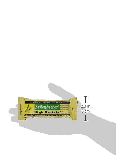 Seitenbacher Chocolate Covered Protein Bar Vanilla 2.1 Ounce (Pack of 12)