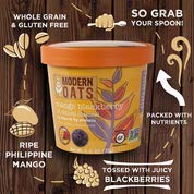Modern Oats All Natural Oatmeal Cups Mango Blackberry 2.6 Ounce Cup (Pack of 12)