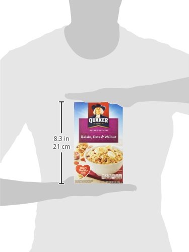 Quaker Instant Oatmeal Raisin Date &amp Walnut 1.3 Ounce Packs - 10 Count Boxes 13 ounce (Pack of 12)