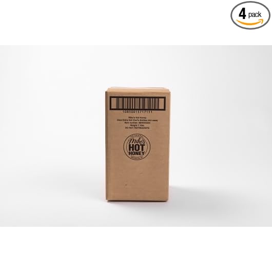 Mikes Hot Honey Chef's Bottle 24 oz Extra Hot Foodservice Case of 4
