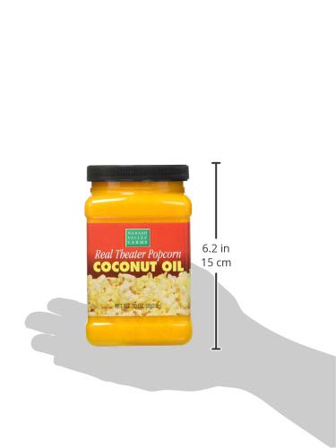 Real Theater Coconut Popcorn Oil - 30 oz Butter Flavored Coconut Oil for Whirley Pop Popcorn Maker Popcorn Oil Butter Flavor Stovetop Popcorn Popcorn Oil for Popcorn Machine (by Wabash Valley Farms)