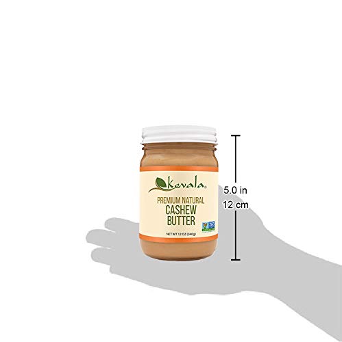 Kevala Cashew Butter - 3Pack Spreadable Cream for Sandwiches with no Additives Premium Natural Spread for Toast and Pancakes Nutritious Addition to Breakfast and Healthy Snacks Glass Jar 12 oz