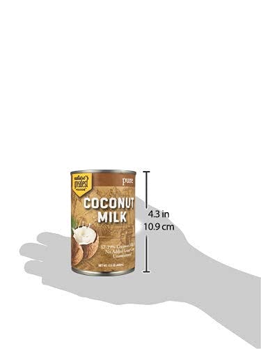 Nature’s Greatest Foods Pure Coconut Milk – No Guar Gum No Additives Non-GMO BPA-Free Vegan Gluten-Free and Kosher 17-19% Coconut Milk Fat Unsweetened 12-pack
