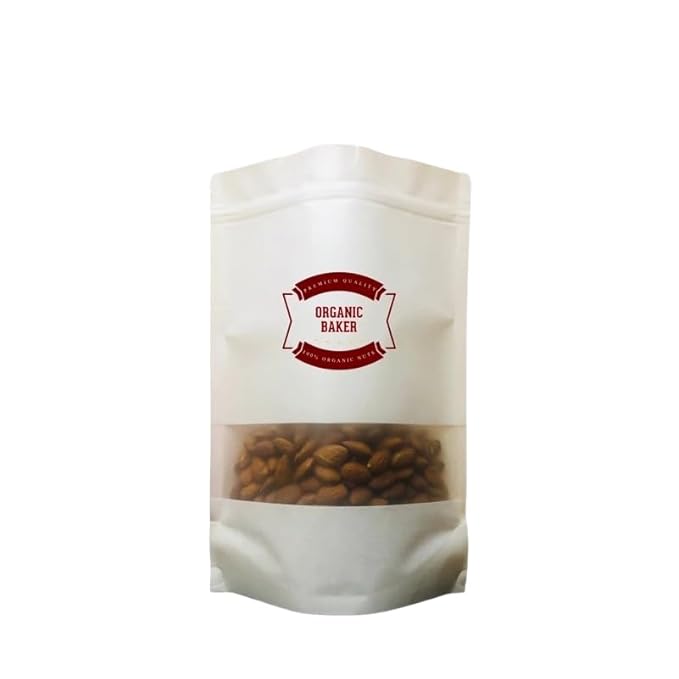 ออร์แกนิค Almonds 1kg - Premium Whole Natural Raw Almonds - Non-GMO Unsalted Vegan Snack for Baking Cooking &amp Healthy Eating