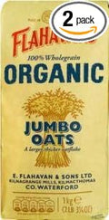 Flahavan's Irish Organic Jumbo Oats (1Kg) - Pack of 2