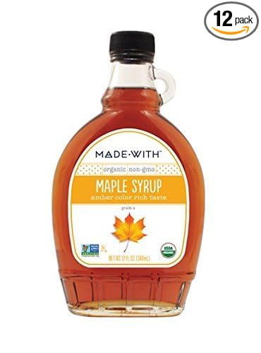 MadeWith Brand Amber Maple Syrup 12 Oz (Pack of 12)