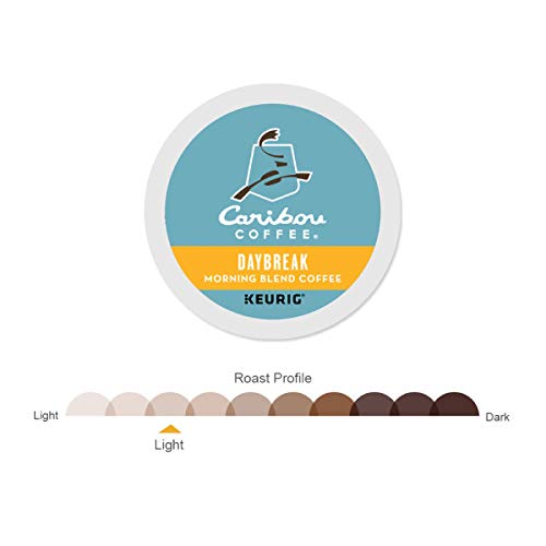 Caribou Daybreak Morning Blend Single-Serve Keurig K-Cup Pods Light Roast Coffee 96 Count (4 Boxes of 24 Pods)