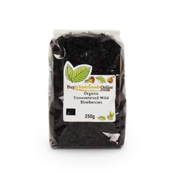 Buy Whole Foods Organic Blueberries Unsweetened (Bilberries) (250g)