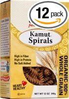 Eden Organic Pasta Kamut Spirals 12 OZ (Pack of 12)
