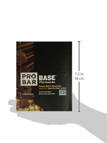 PROBAR Base Protein Bar Peanut Butter Chocolate 2.46 oz (Pack of 12)