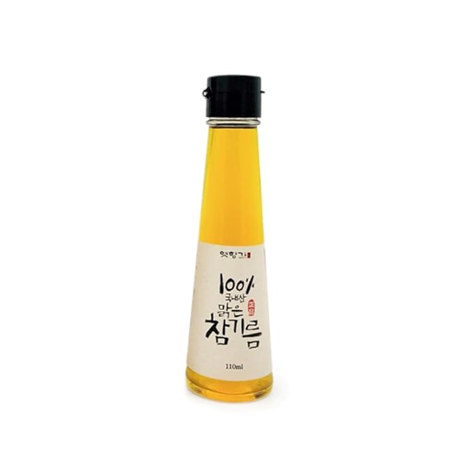KOREAC_ 한국 참기름 Korean Mildly Roasted Pure Sesame Oil 110ml (100% Korean Sesame Seeds)