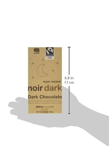 Jelina Chocolatier Fair Trade Dark Chocolate Bar 72% 3.52 Ounce (Pack of 8)