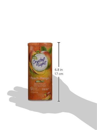 Crystal Light Natural Green Tea Peach Mango Drink Mix (30 Pitcher Packets 6 Canisters of 5)