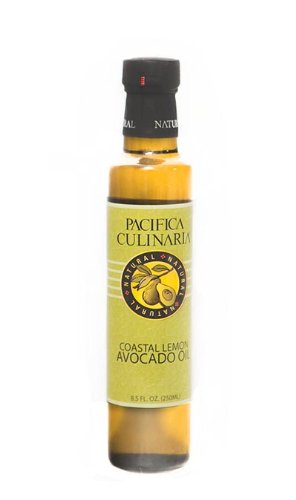 Pacifica Culinaria COLD PRESSED Extra Virgin Avocado Oil Made in USA 8.5 fl oz (250ml) Bottle (Coastal Lemon Avocado Oil)