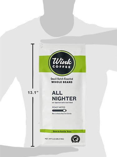 Wink Coffee Low Acid Medium Roast Espresso – 2.2 lb Whole Bean Coffee 100% Arabica Colombian Single Origin Smooth Full-Bodied &amp Sustainable