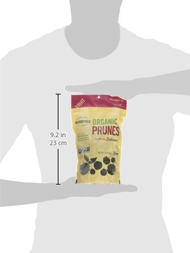 Woodstock Prunes Organic California Pitted 11-Ounce (Pack of 2)