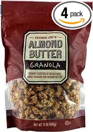 Trader Joe's Almond Butter Granola 12 oz (Pack of 4)