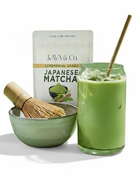 Kava &amp Co. Ceremonial Grade Japanese Matcha Green Tea Powder