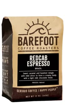Barefoot Coffee Redcab - Espresso Dark Roasted Whole Bean Coffee - 11 Ounce Bag