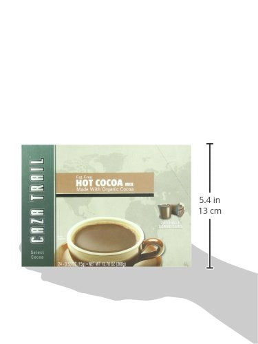 Caza Trail Coffee Hot Cocoa/Organic Fat Free 24 Single Serve Cups